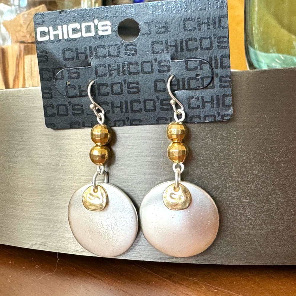 Chico’s Drop Circle Dangling Earrings
